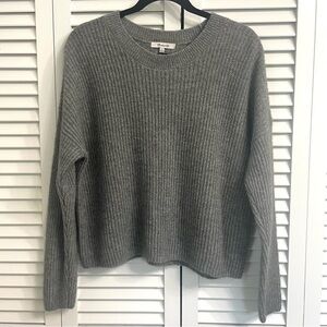 Madewell Gray Ribbed Crewneck Sweater Size Large